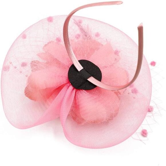 Fascinators Hat for Women Tea Party Headpiece Wedding Cocktail Flower - Picture 5 of 7